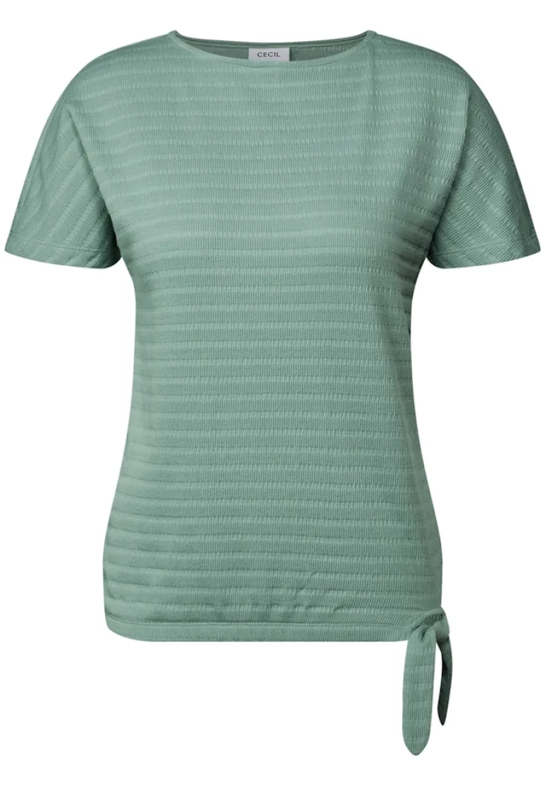 T-Shirt in Smok-Optik matcha green