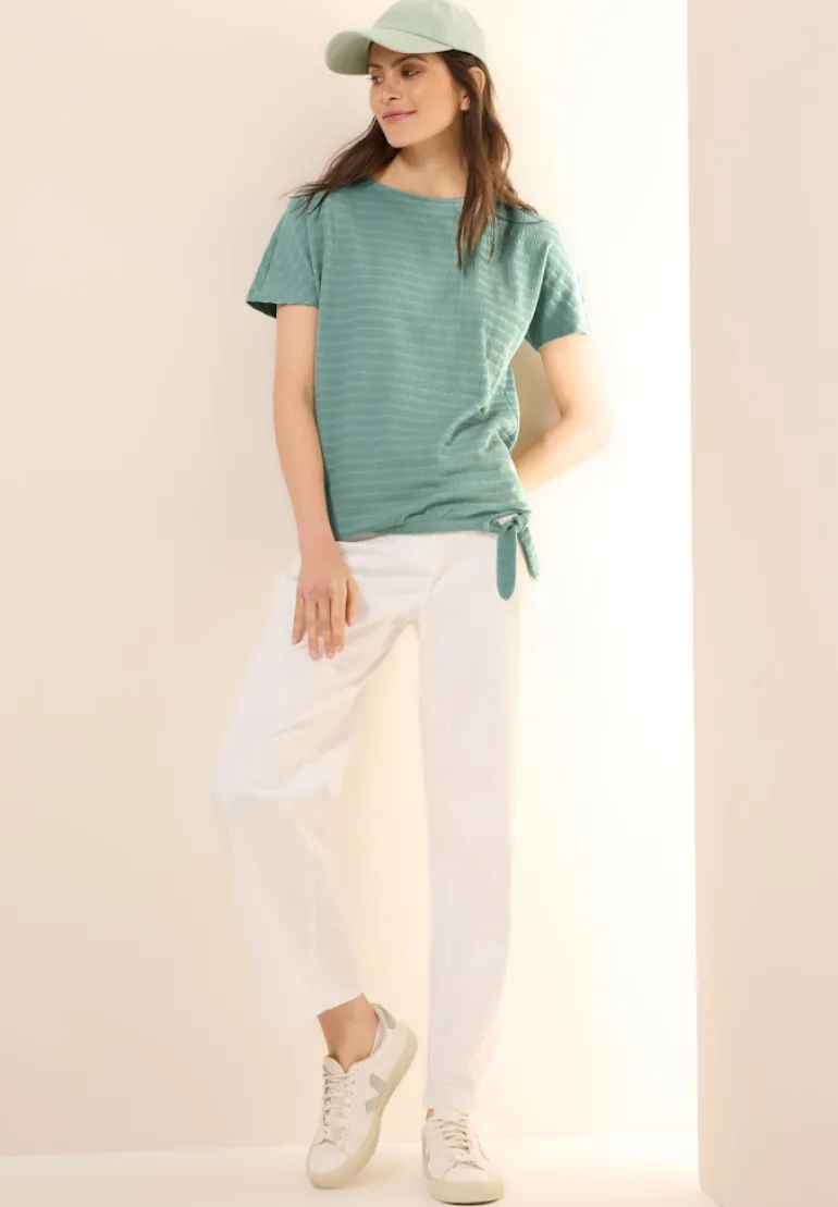 T-Shirt in Smok-Optik matcha green