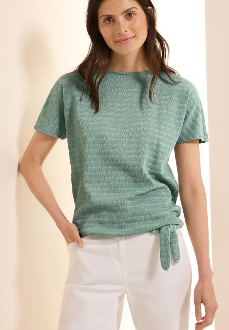 T-Shirt in Smok-Optik matcha green
