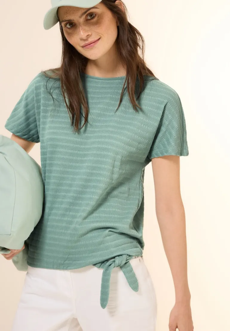 T-Shirt in Smok-Optik matcha green