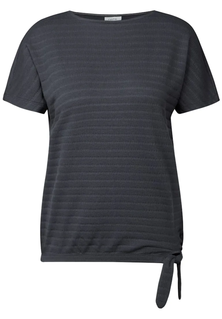 T-Shirt in Smok-Optik volcanic grey