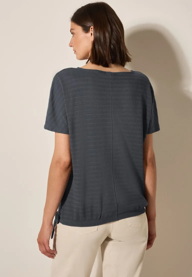 T-Shirt in Smok-Optik volcanic grey