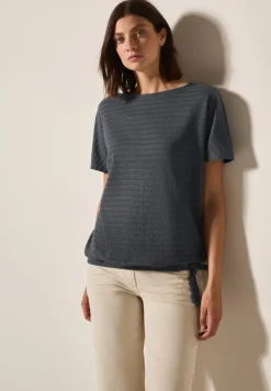 T-Shirt in Smok-Optik volcanic grey
