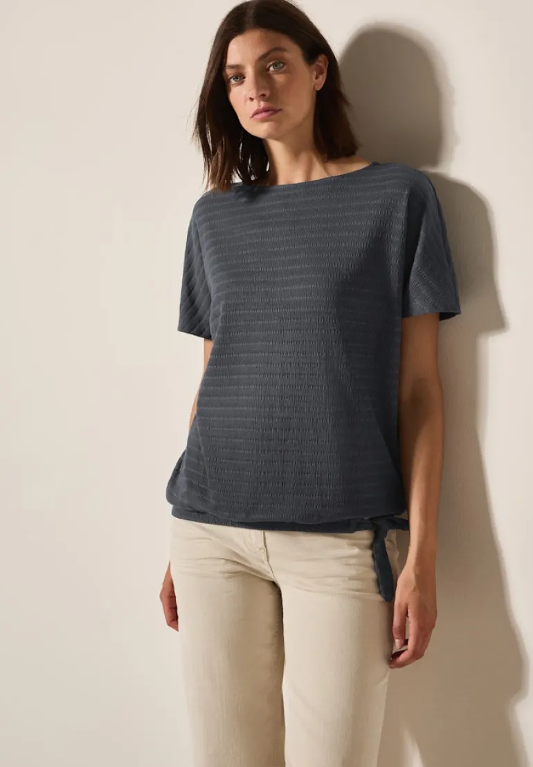 T-Shirt in Smok-Optik volcanic grey