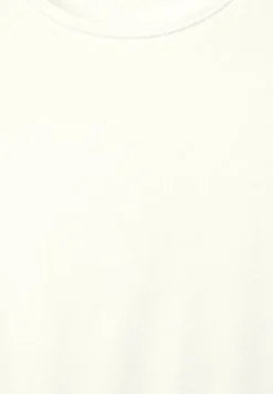 T-Shirt in Unifarbe vanilla white