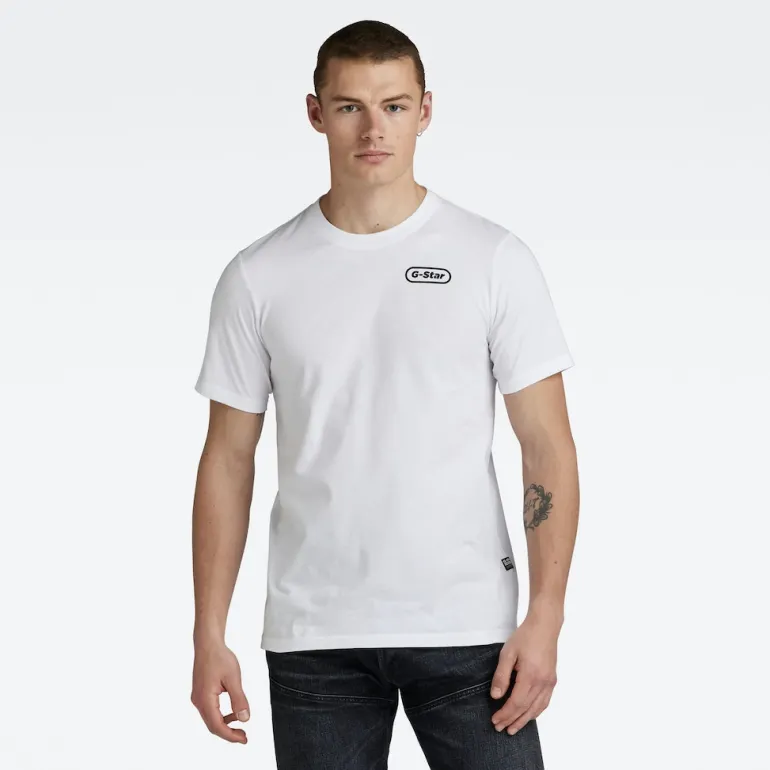 T-Shirt mit Backprint white