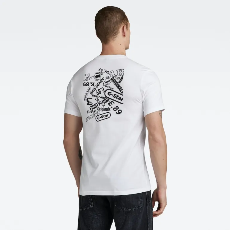 T-Shirt mit Backprint white