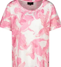 T-Shirt mit Blumen pink smoothie gemustert
