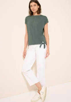 T-Shirt mit Dekosteinen dark balmy khaki