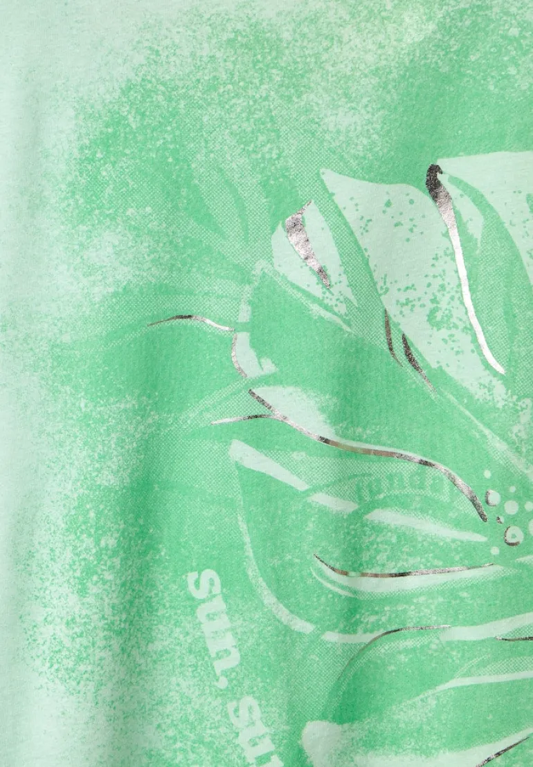T-Shirt mit Fotoprint fresh salvia green