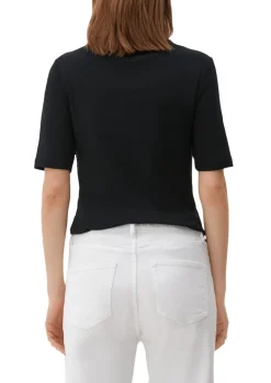 T-Shirt mit Frontprint schwarz