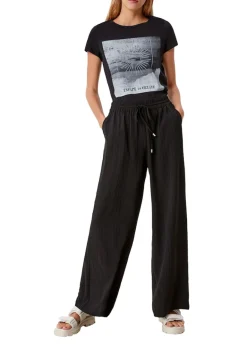 T-Shirt mit Frontprint schwarz