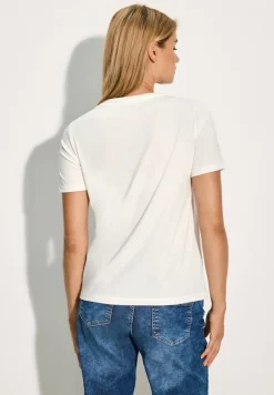 T-Shirt mit Frontprint vanilla white