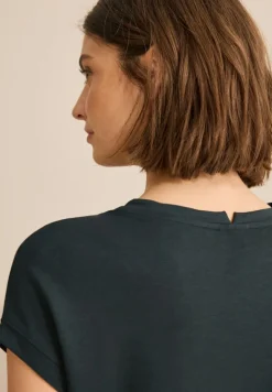 T-Shirt mit Glitzer-Print slate khaki