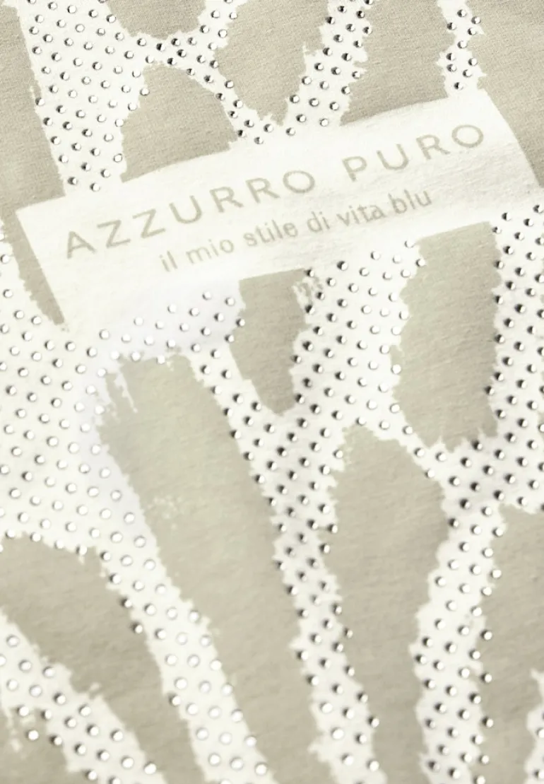 T-Shirt mit Glitzer-Print vanilla white