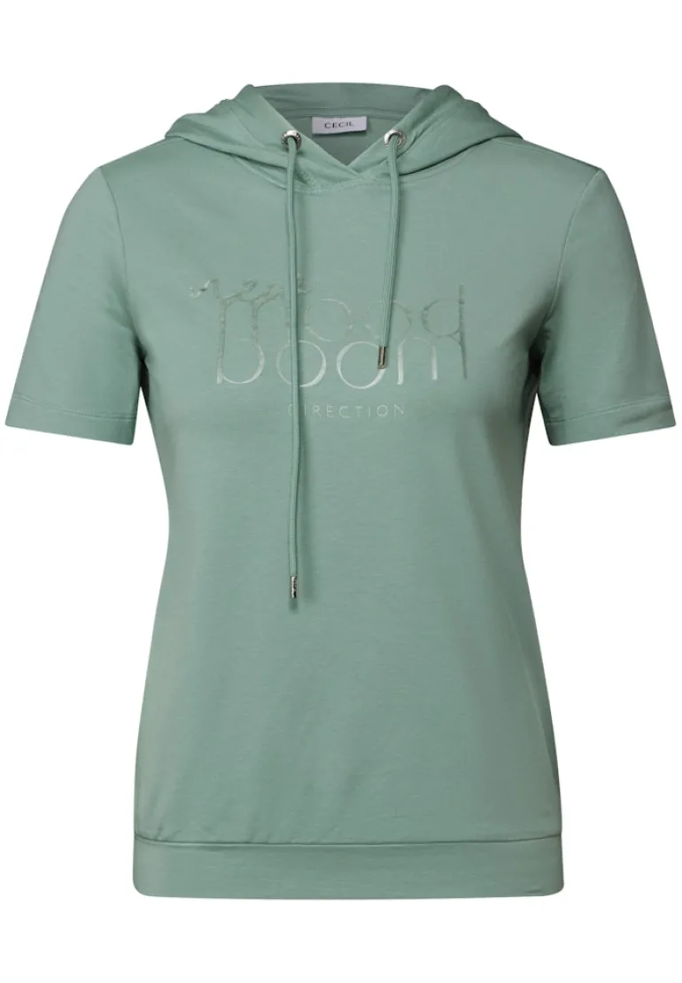 T-Shirt mit Kapuze matcha green