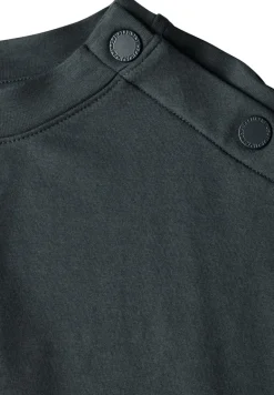 T-Shirt mit Knopfdetail slate khaki