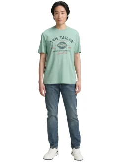 T-Shirt mit Logo-Print dust green
