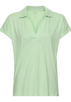 T-Shirt mit Polokragen aus Organic Cotton pistaccio