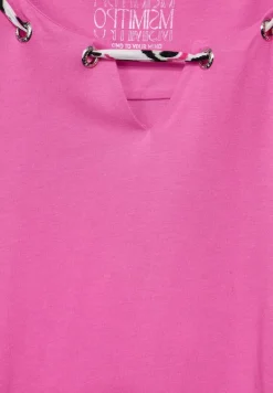 T-Shirt mit Print Detail bloomy pink