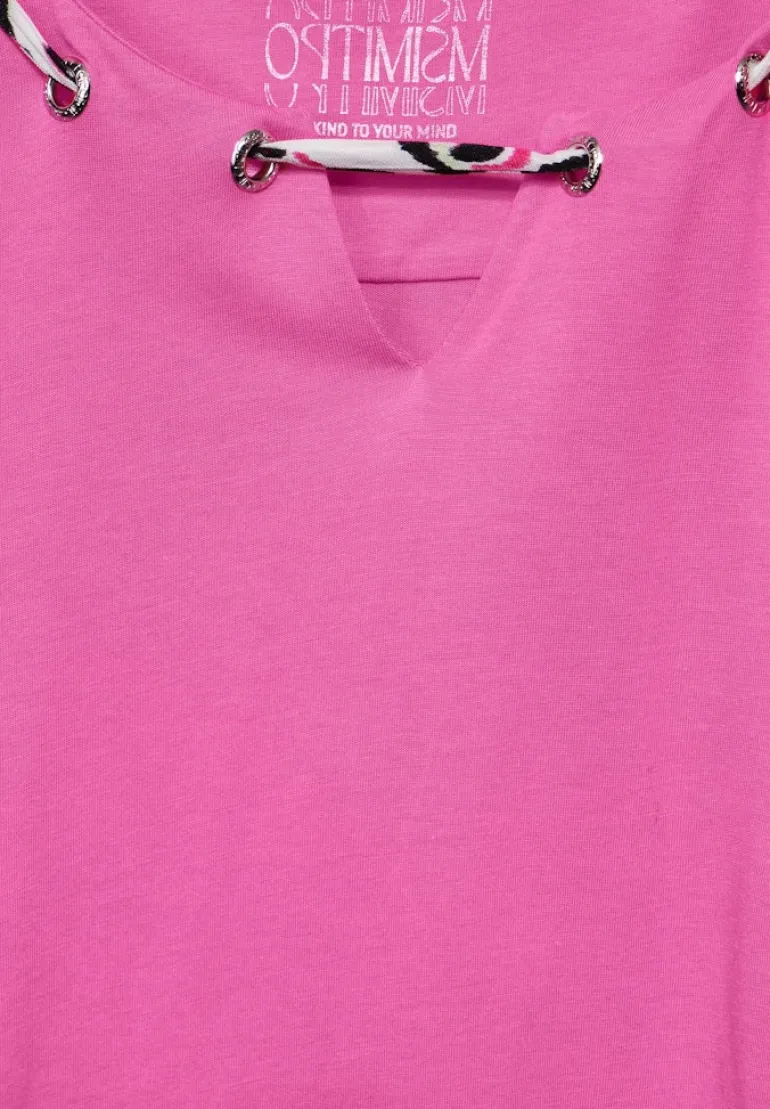 T-Shirt mit Print Detail bloomy pink