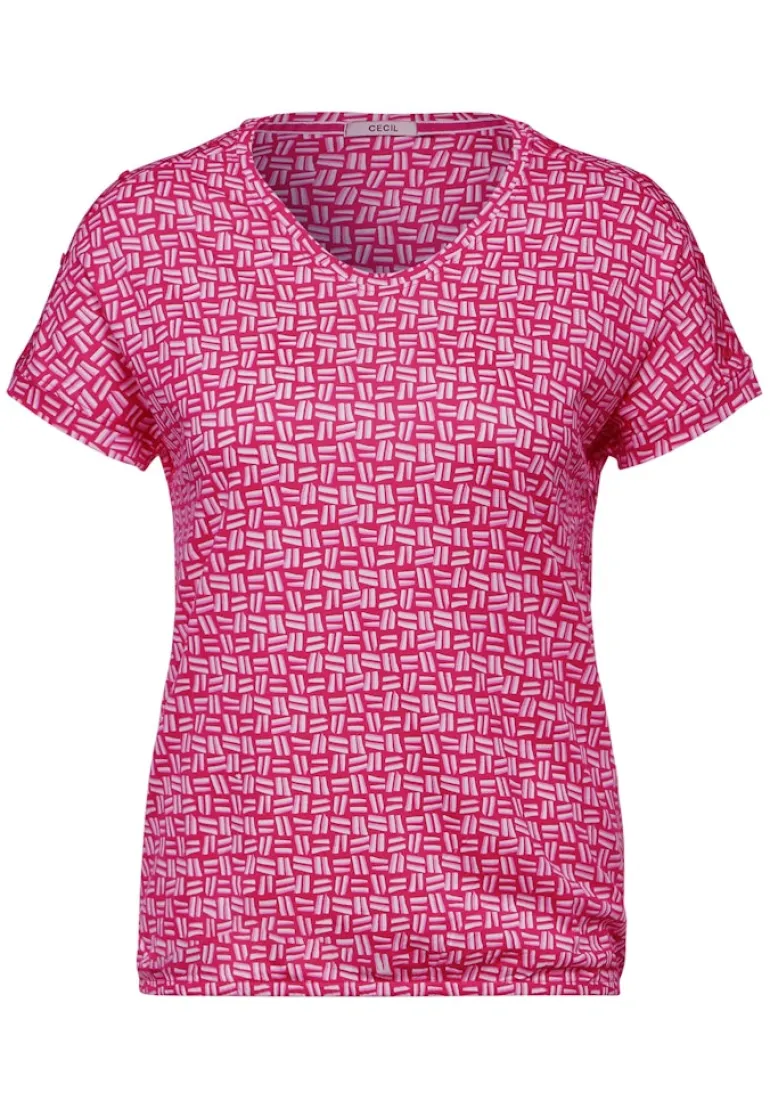 T-Shirt mit Print pink sorbet