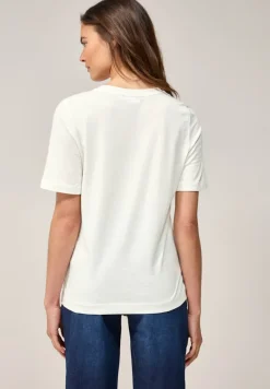 T-Shirt mit Print vanilla white