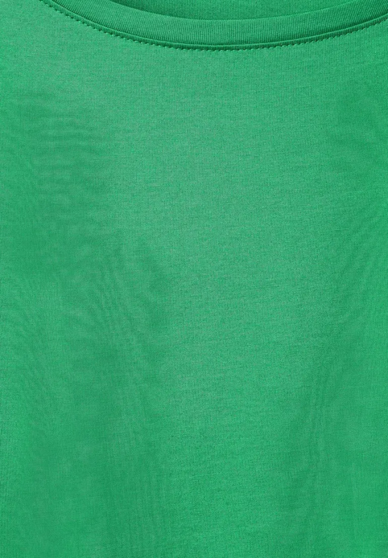 T-Shirt mit Raffdetails fresh green