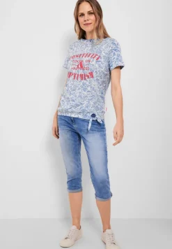T-Shirt mit Schleifendetail marina blue