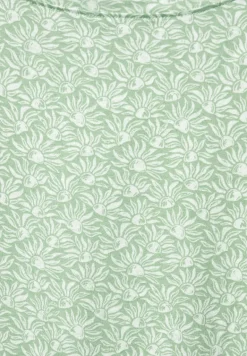 T-Shirt mit Smock Schultern fresh salvia green
