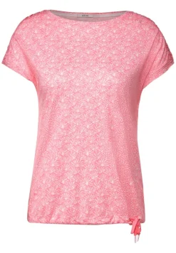 T-Shirt mit Smock Schultern soft pink