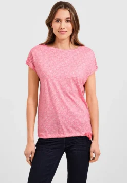 T-Shirt mit Smock Schultern soft pink