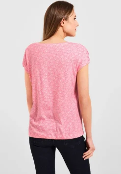 T-Shirt mit Smock Schultern soft pink