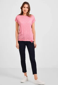 T-Shirt mit Smock Schultern soft pink
