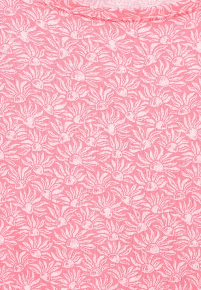 T-Shirt mit Smock Schultern soft pink