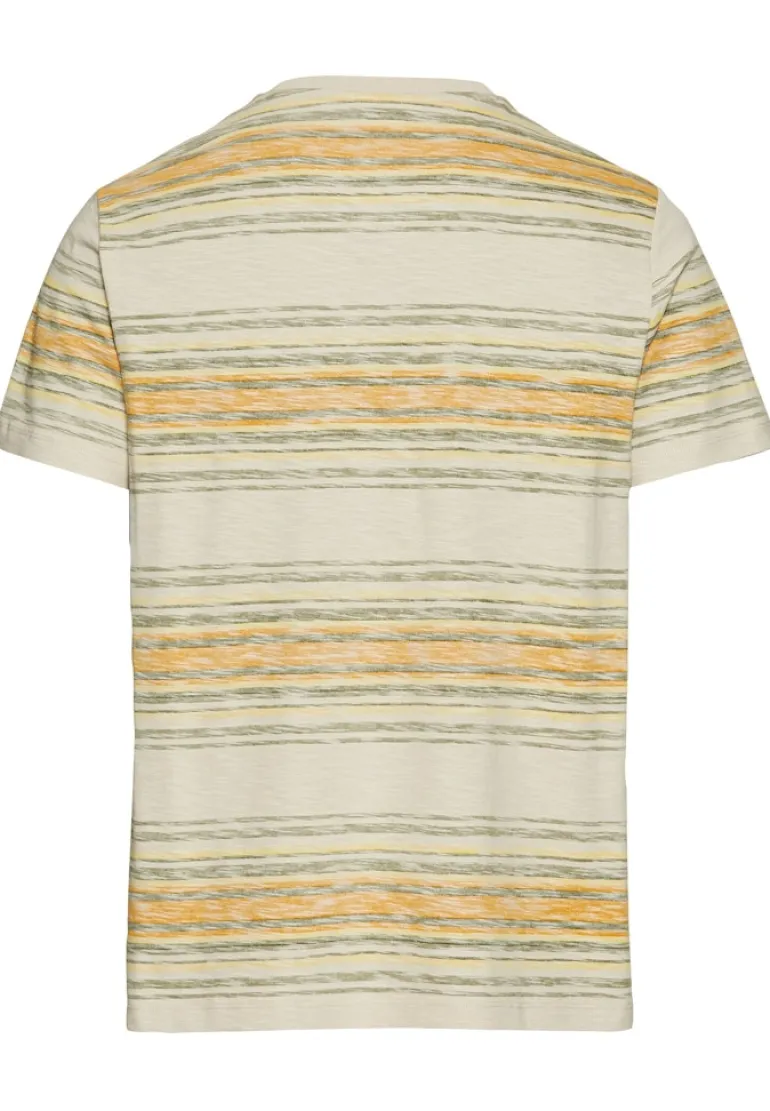 T-Shirt mit Streifenmuster aus Baumwolle sunflower