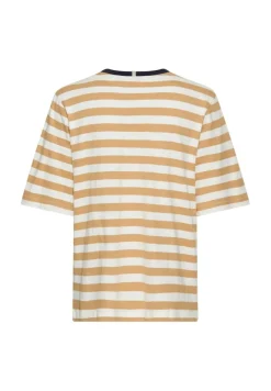 T-Shirt mit Streifenmuster caramel