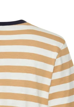 T-Shirt mit Streifenmuster caramel