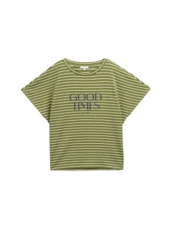 T-Shirt mit Streifenmuster green offwhite tee stripe