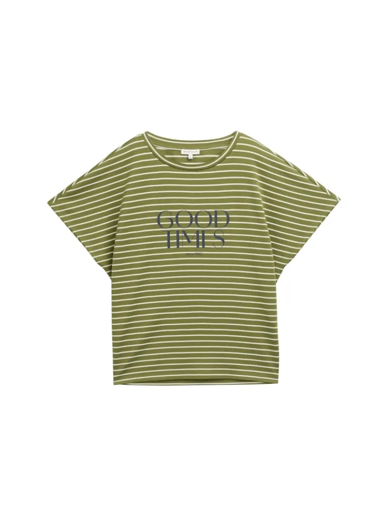 T-Shirt mit Streifenmuster green offwhite tee stripe