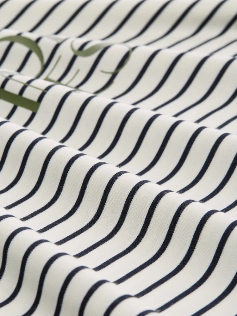 T-Shirt mit Streifenmuster offwhite navy tee stripe
