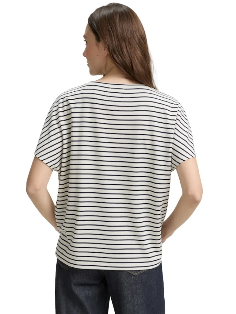T-Shirt mit Streifenmuster offwhite navy tee stripe