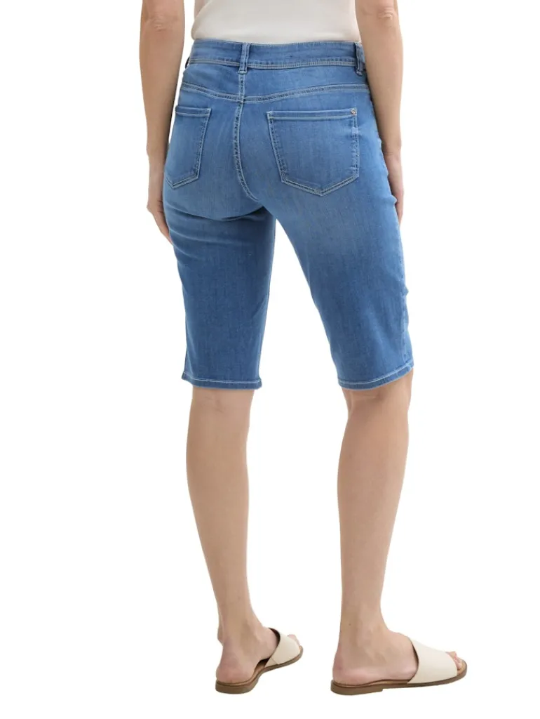 TTALEXA SLIM BERMUDA Jeans Shorts clean mid stone blue denim