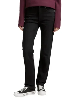 TTELVA STRAIGHT High Waist Jeans black denim