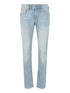 TTPIERS Slim Jeans used bleached blue denim