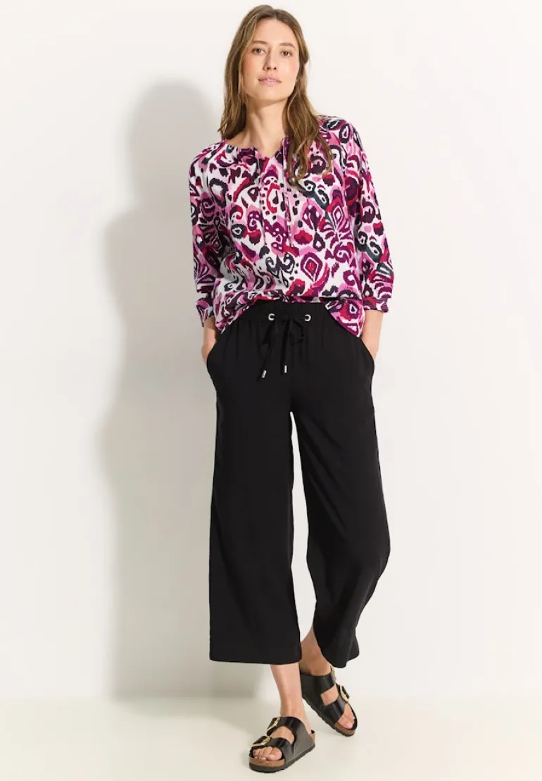 Tunika Bluse mit Print bloomy pink