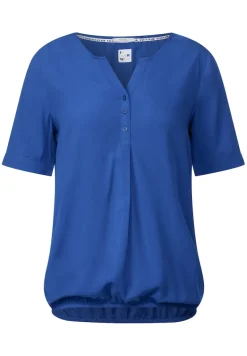 Tunikashirt in Unifarbe blue sea