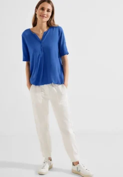Tunikashirt in Unifarbe blue sea
