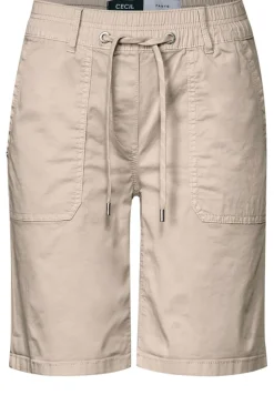 Twill Shorts im Washed-Look boulder beige