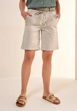 Twill Shorts im Washed-Look boulder beige